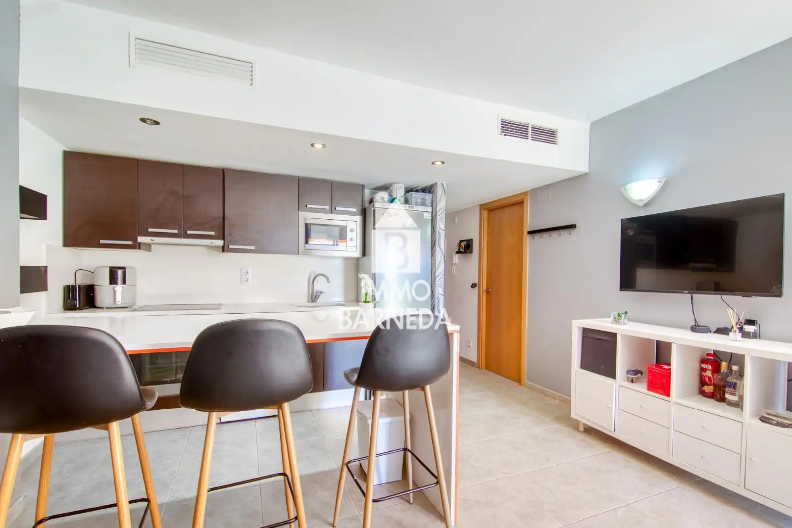 Kitchen of Flat for sale in Roses  with Air Conditioner, Heating and Terrace