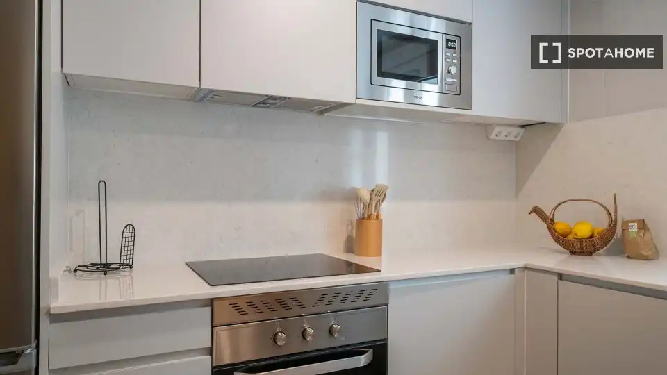 Kitchen of Flat for rent in Madrid  with Air Conditioner, Heating and Furnished