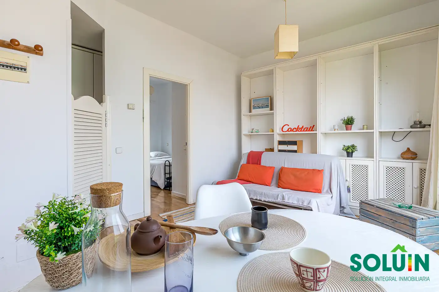 Wohnzimmer von Dachboden zur Miete in Madrid mit Klimaanlage, Heizung und Parkett