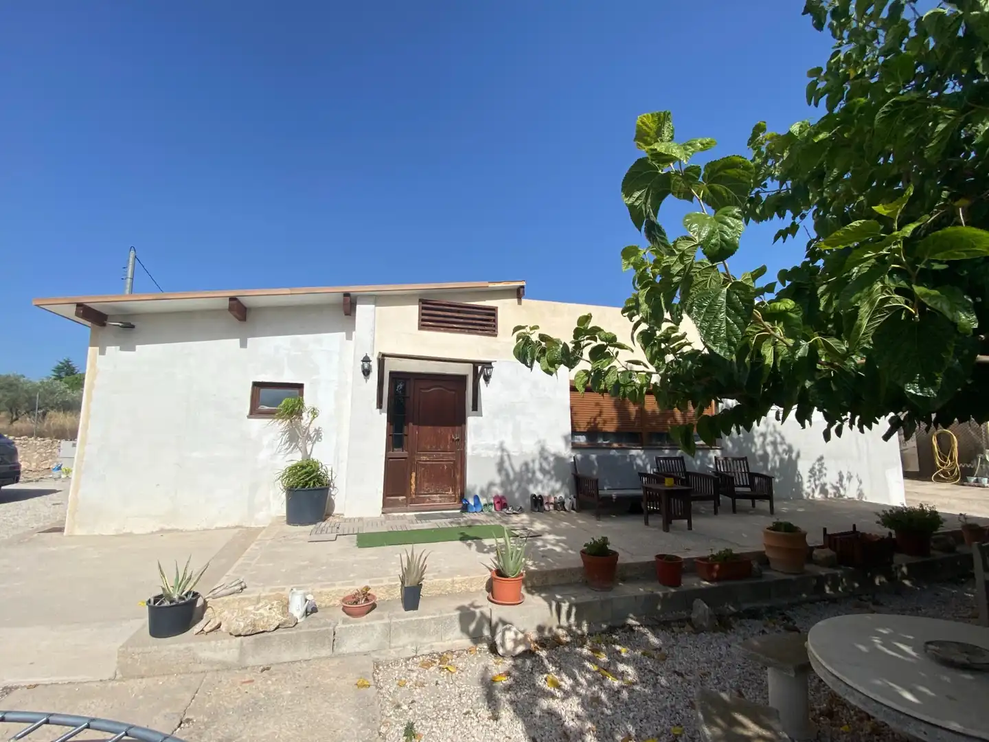 Vista exterior de Finca rústica en venda en Sax amb Aire condicionat, Calefacció i Parquet