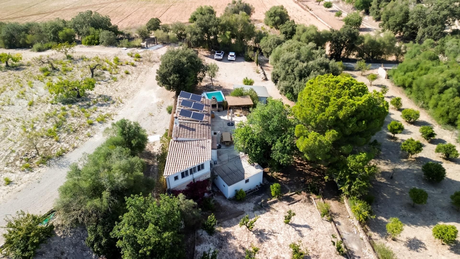 Vista exterior de Finca rústica en venta en Montuïri con Aire acondicionado, Jardín privado y Parquet