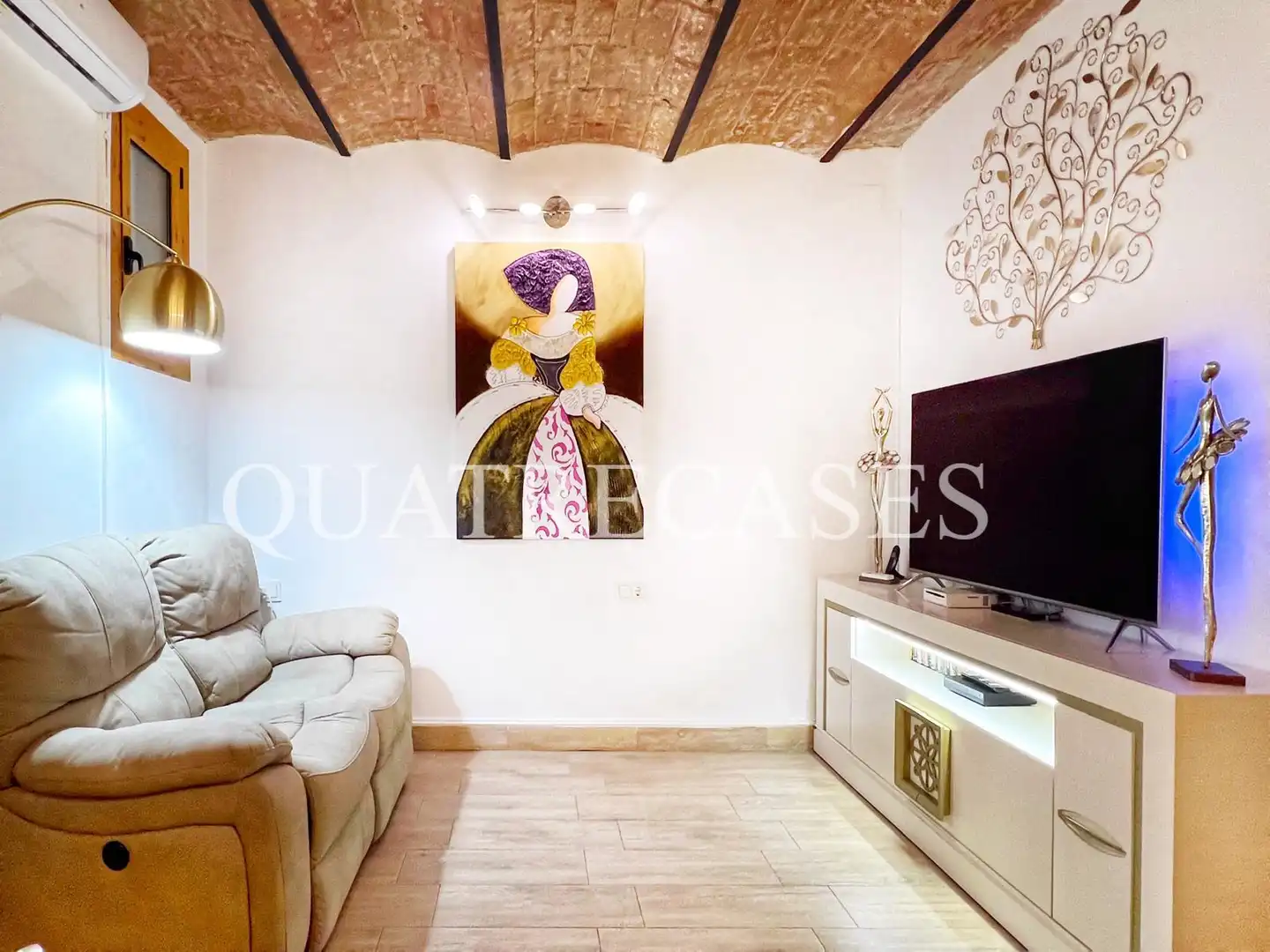 Sala de estar de Piso en venta en Barcelona con Aire acondicionado, Calefacción y Parquet