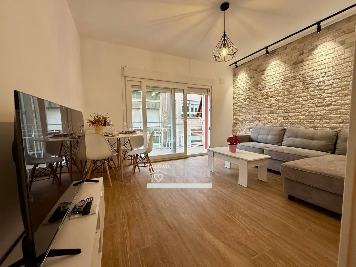 Wohnzimmer von Wohnung zur Miete in Alicante / Alacant mit Klimaanlage, Heizung und Terrasse