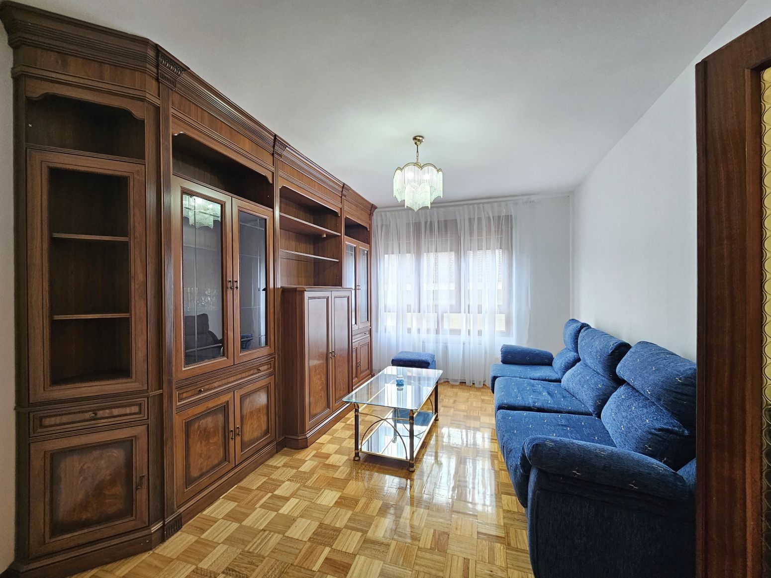 Living room of Flat for sale in Nava  with Heating, Parquet flooring and Storage room