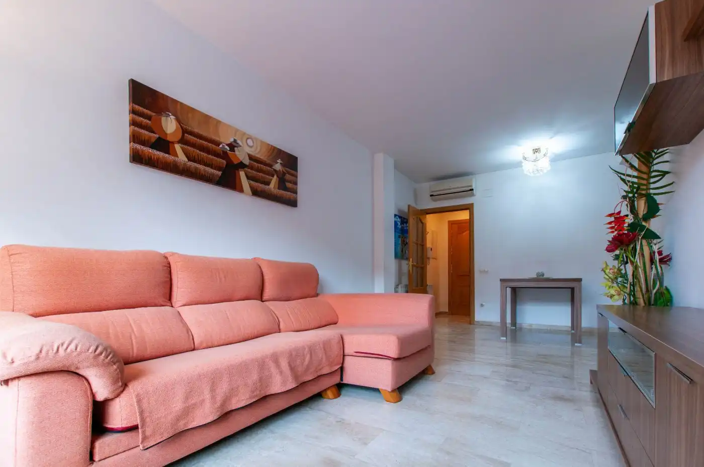 Sala de estar de Piso de alquiler en Sabadell con Aire acondicionado, Calefacción y Parquet