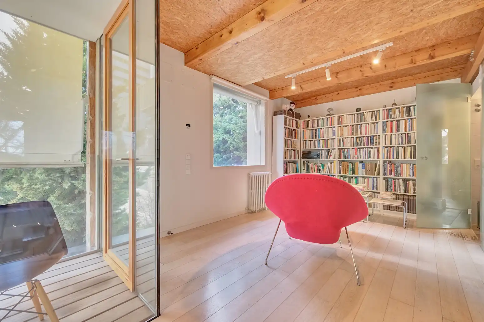 Sala de estar de Casa adosada en venta en  Pamplona / Iruña con Calefacción, Jardín privado y Parquet