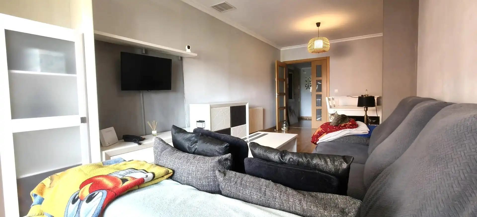 Sala d'estar de Pis de lloguer en Badajoz amb Calefacció, Jardí privat i Terrassa