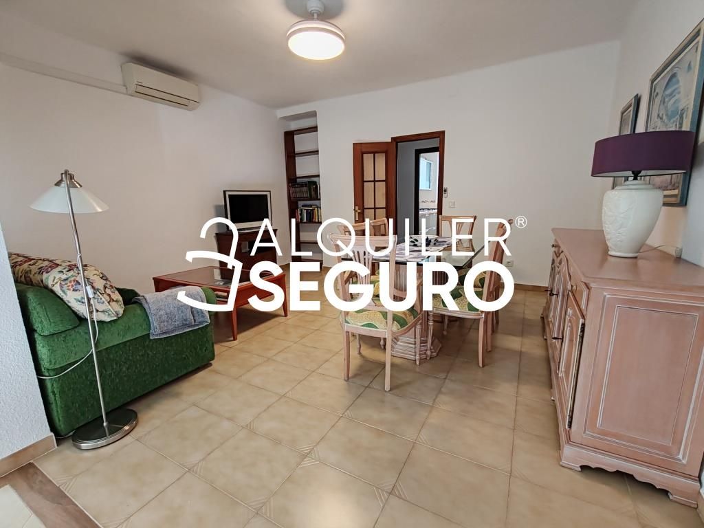 Sala d'estar de Pis de lloguer en Alicante / Alacant amb Aire condicionat i Moblat