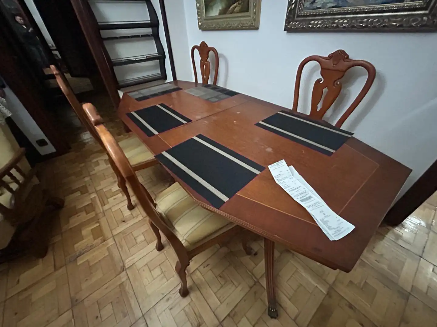 Dining room of Flat for rent in Torrelavega   with Heating, Parquet flooring and Furnished