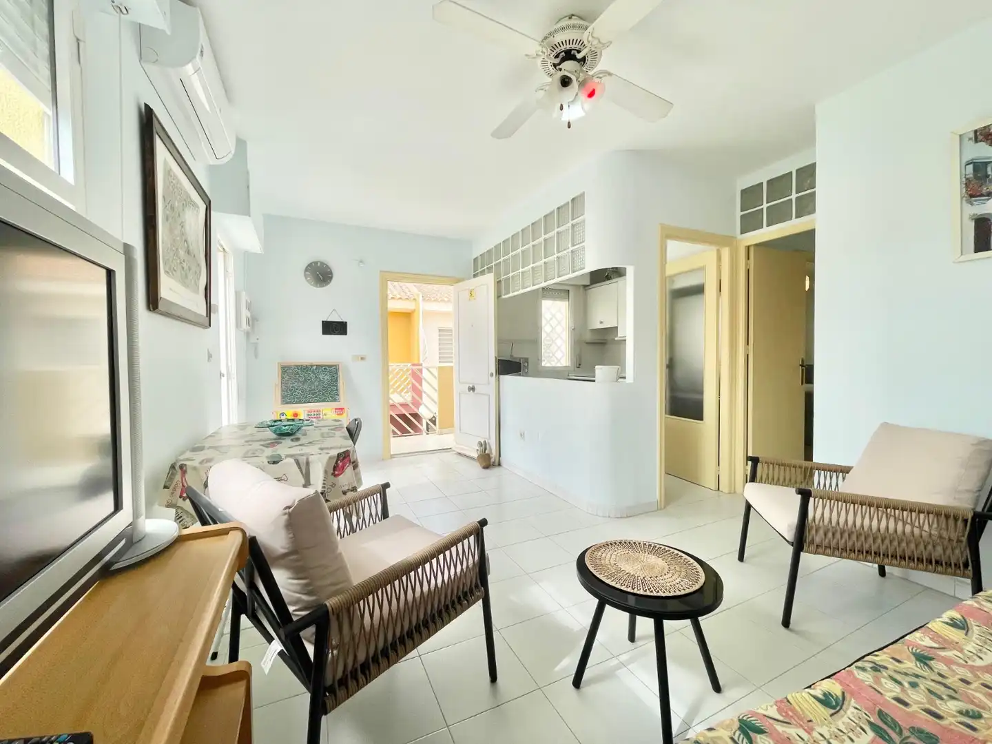 Sala de estar de Casa o chalet de alquiler en San Javier con Aire acondicionado, Calefacción y Piscina