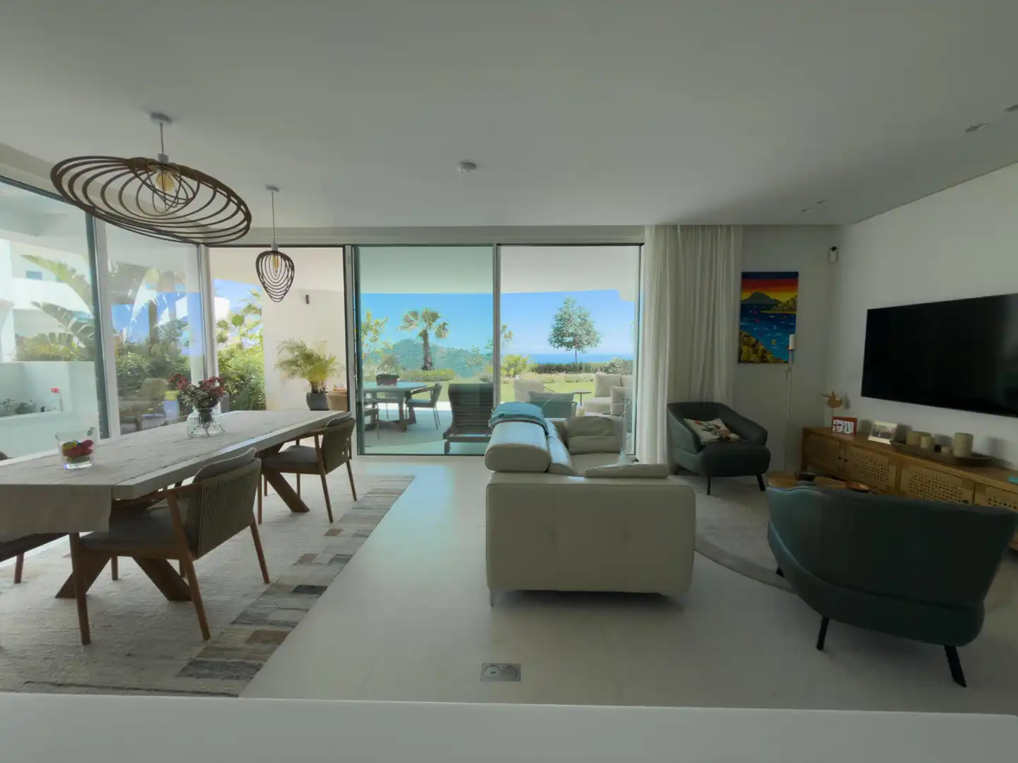 Wohnzimmer von Wohnung zum Verkauf in Ojén mit Klimaanlage, Terrasse und Abstellraum