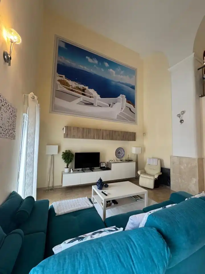 Sala de estar de Dúplex en venta en Sanlúcar de Barrameda con Aire acondicionado, Trastero y Amueblado