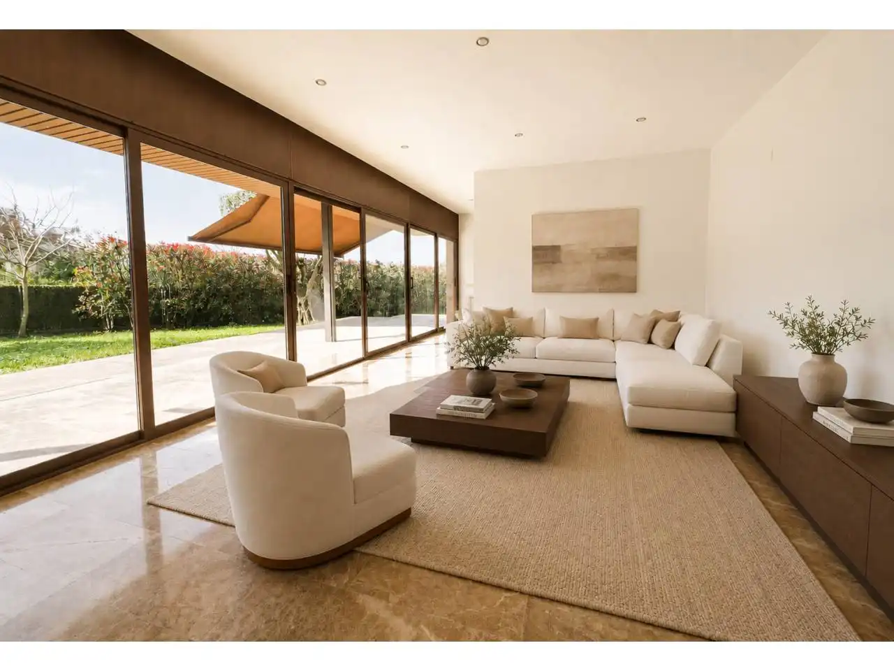 Sala d'estar de Casa o xalet en venda en Girona amb Aire condicionat, Calefacció i Jardí privat