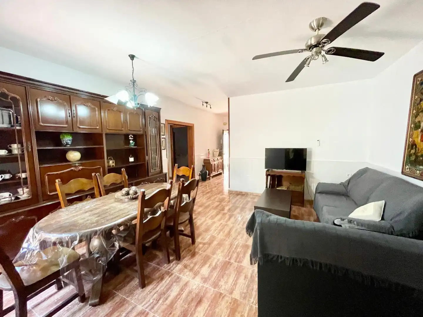 Sala d'estar de Casa o xalet en venda en Roquetas de Mar amb Terrassa i Moblat