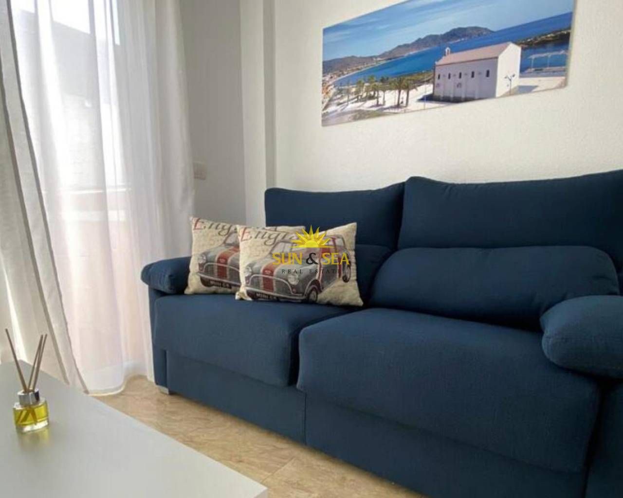 Sala d'estar de Pis de lloguer en Cartagena amb Aire condicionat, Calefacció i Moblat