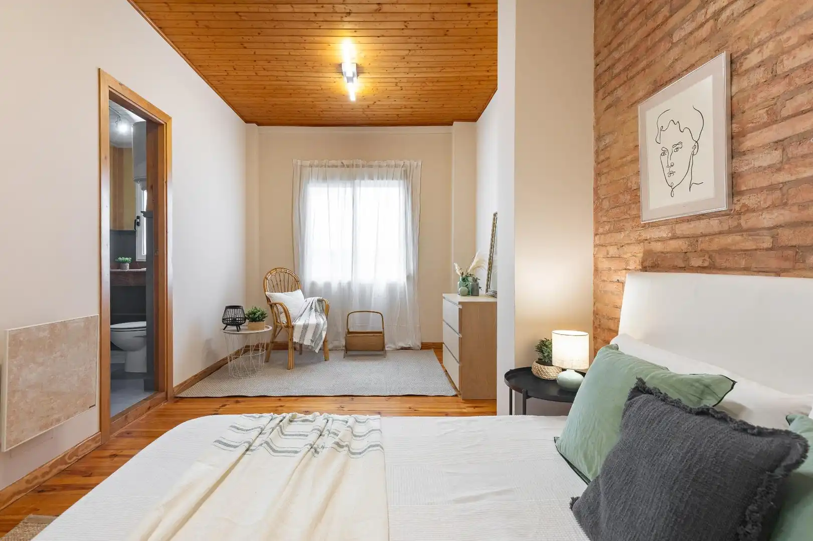 Schlafzimmer von Maisonette zum Verkauf in Valencia mit Klimaanlage und Balkon