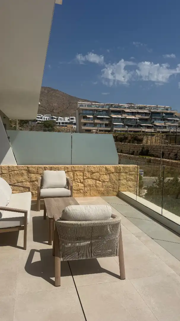 Terrasse von Maisonette zum Verkauf in La Nucia mit Klimaanlage, Privatgarten und Terrasse