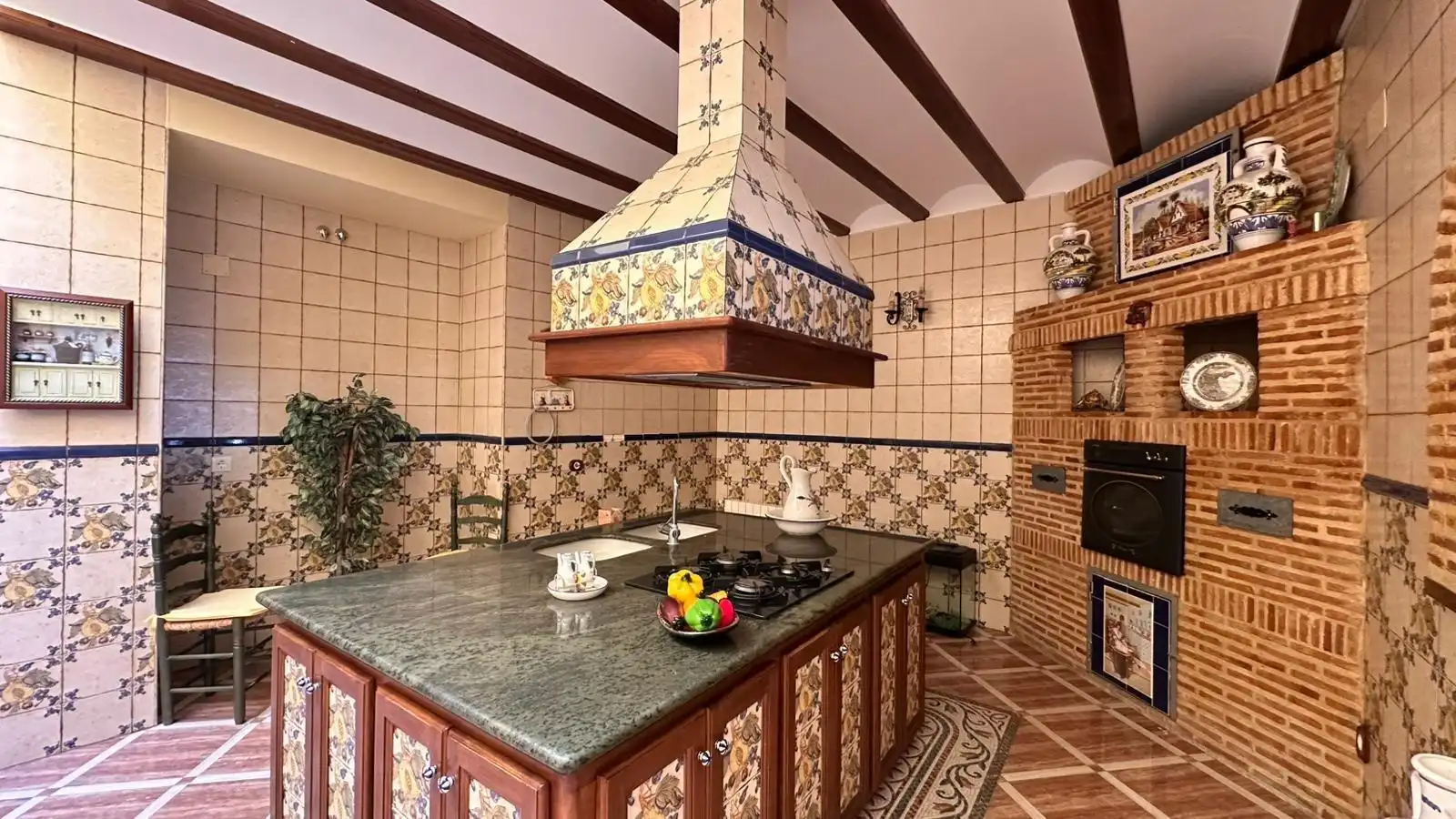 Cuina de Casa o xalet de lloguer en La Pobla Llarga amb Terrassa, Traster i Moblat