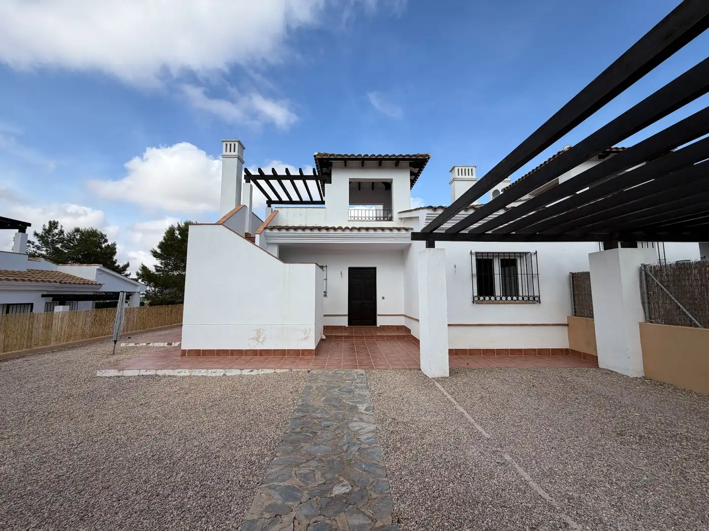 Vista exterior de Casa o chalet en venta en Fuente Álamo de Murcia con Aire acondicionado, Jardín privado y Terraza