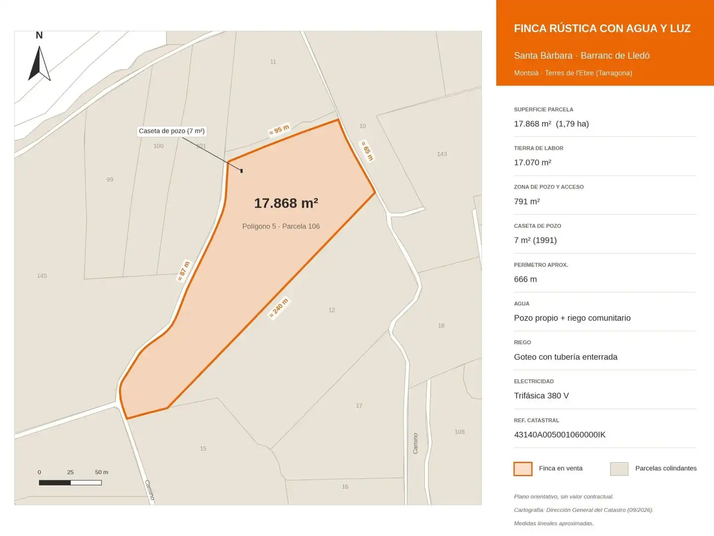 Rustikales Grundstück zum Verkauf in Santa Bàrbara, imagen 2
