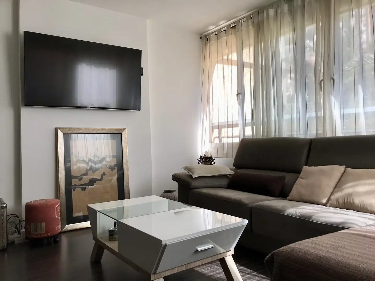 Sala d'estar de Apartament en venda en Finestrat amb Jardí privat i Piscina