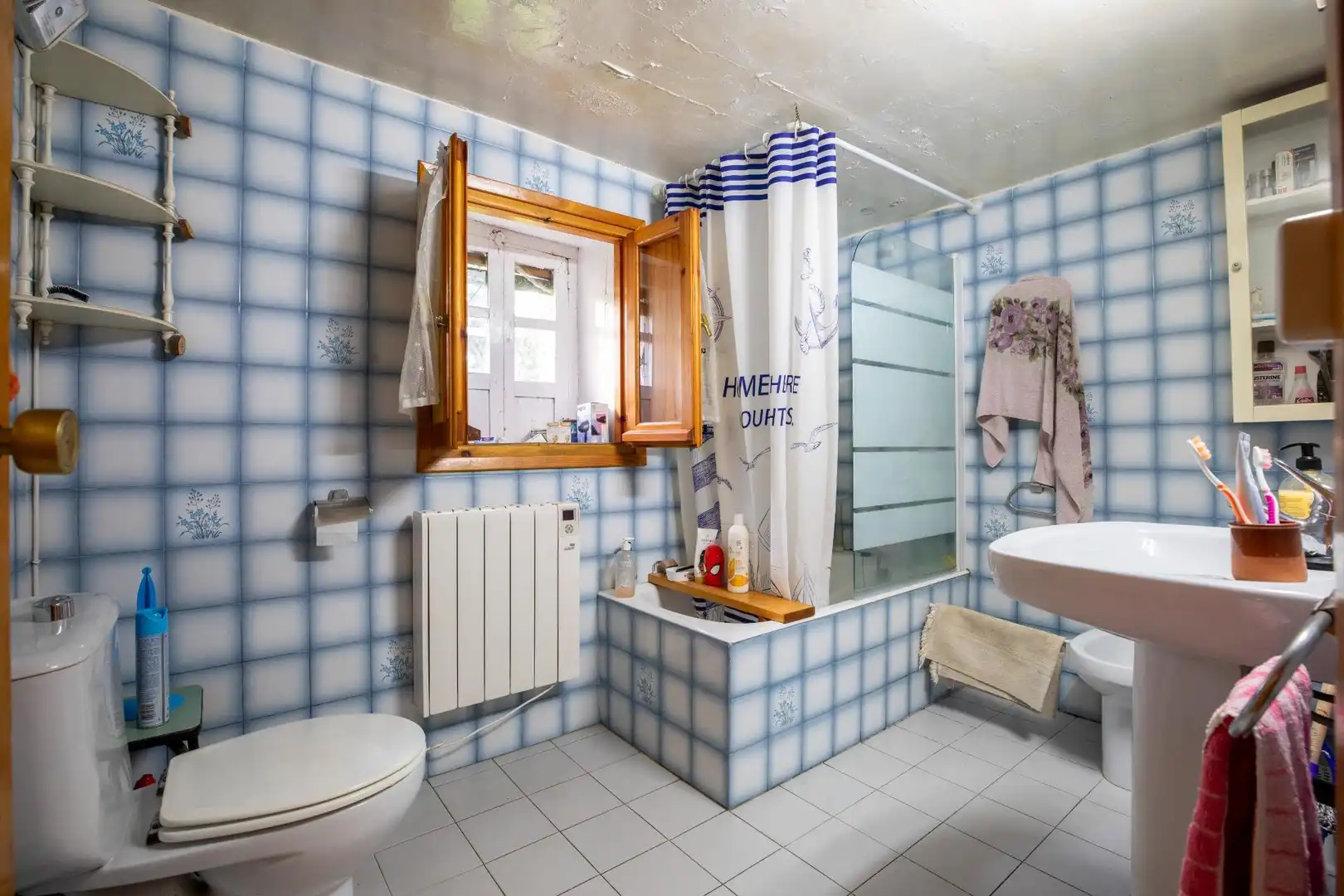 Baño de Finca rústica en venta en Biescas con Calefacción y Jardín privado