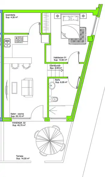 Wohnungen zum Verkauf in Sanxenxo mit Klimaanlage, Heizung und Parkett