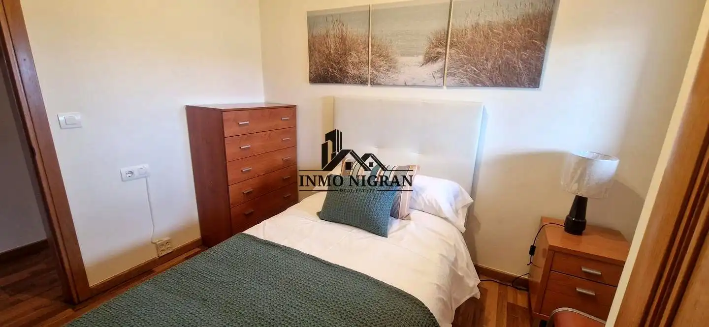 Bedroom of Flat for rent in Baiona  with Terrace, Furnished and Community pool