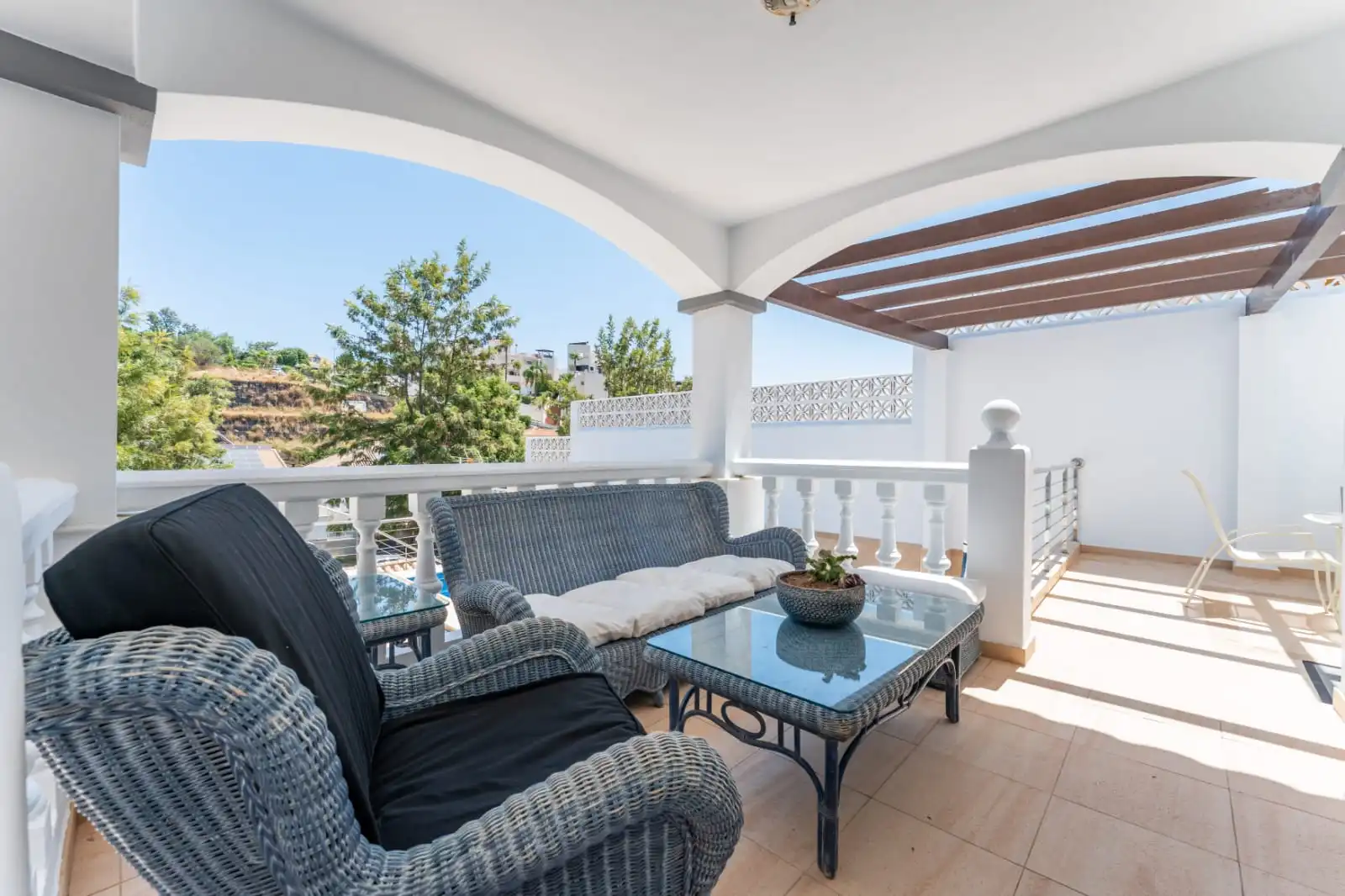 Terraza de Casa adosada de alquiler en Benalmádena con Aire acondicionado, Terraza y Trastero