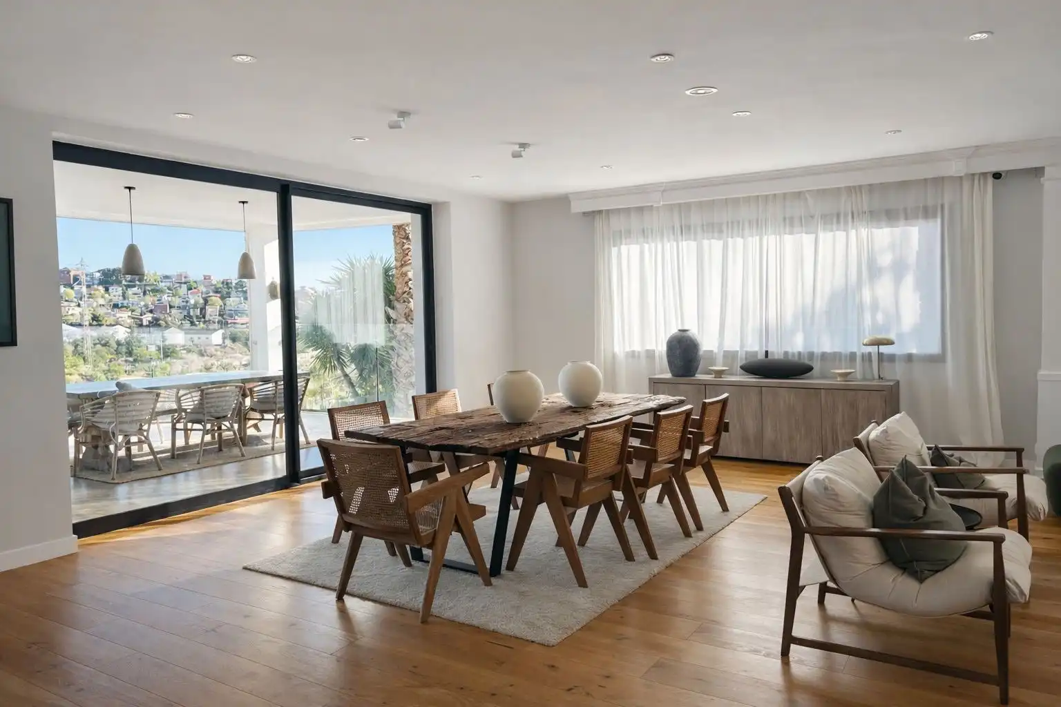 Dining room of Houses for rent in Sant Just Desvern  with Air Conditioner, Heating and Terrace