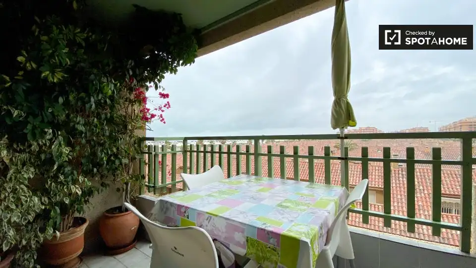 Terrace of Flat for rent in Alboraya  with Air Conditioner, Heating and Furnished