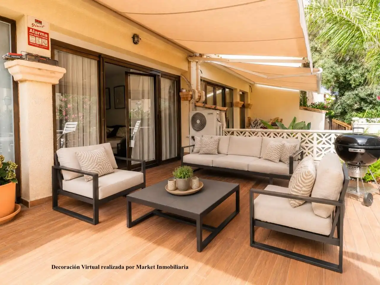 Terrace of Detached homes for sale in Santa Pola  with Air Conditioner, Private garden and Parquet flooring