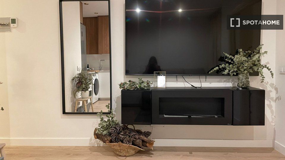 Living room of Flat to rent in  Madrid Capital  with Air Conditioner, Heating and Furnished