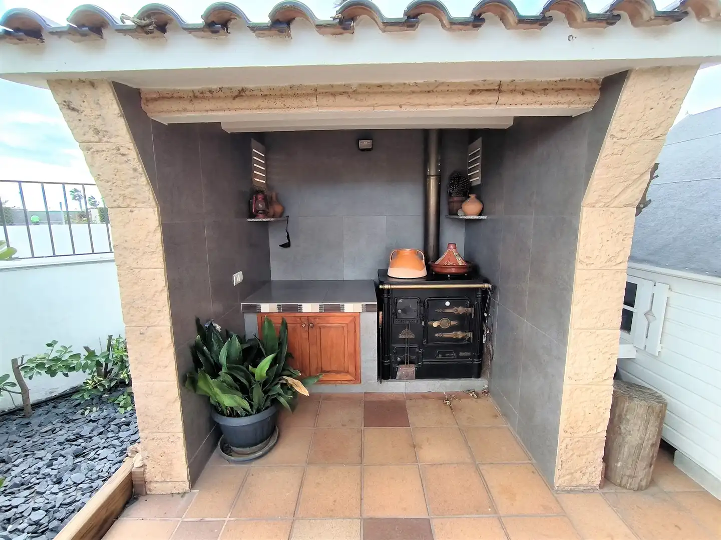 Cocina de Casa o chalet en venta en Alcanar con Aire acondicionado, Jardín privado y Terraza