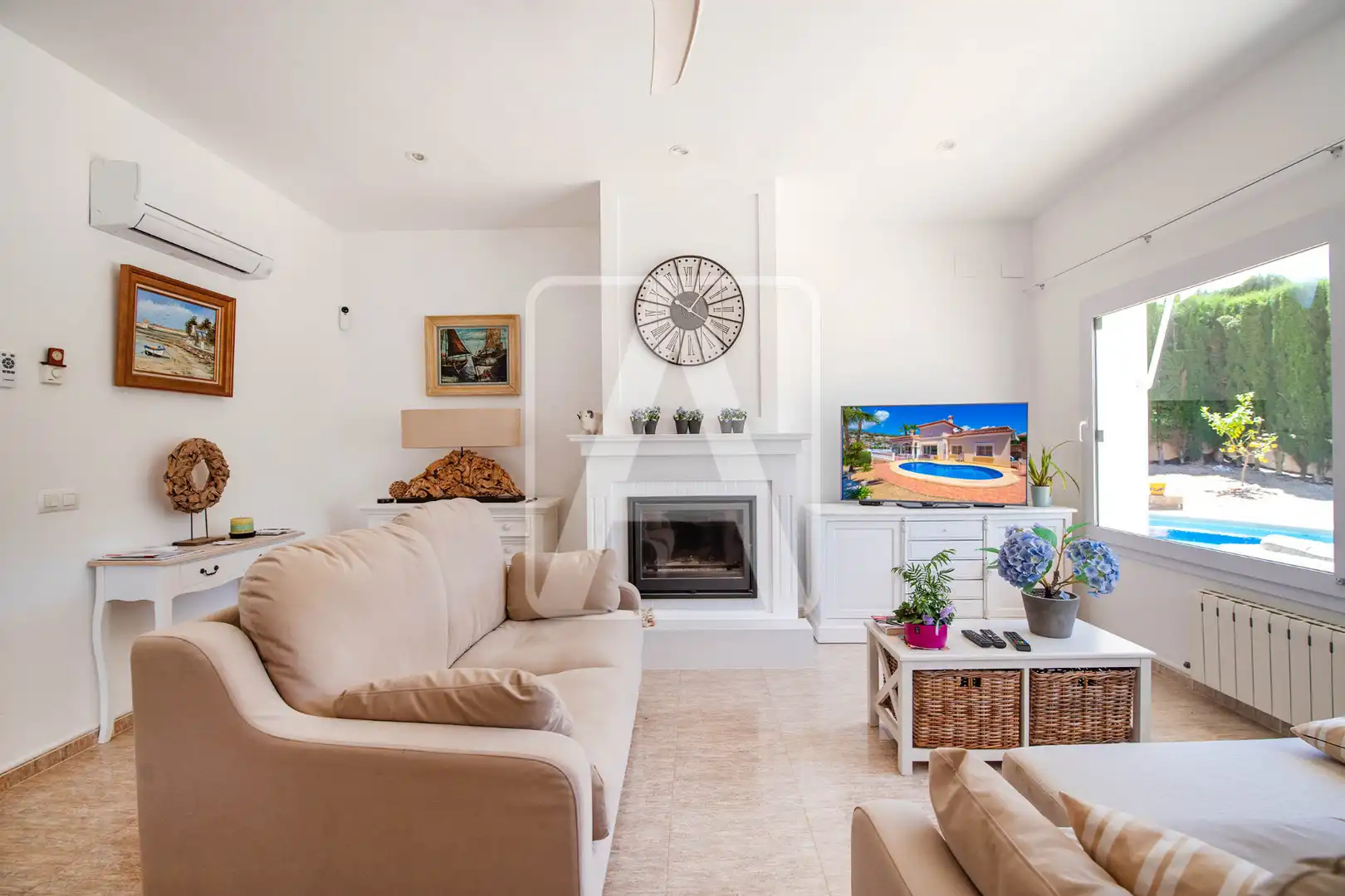 Sala de estar de Casa o chalet en venta en Calpe / Calp con Aire acondicionado, Calefacción y Jardín privado