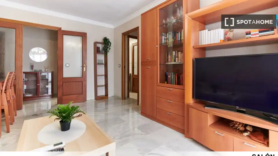 Sala d'estar de Pis de lloguer en Sevilla amb Aire condicionat, Calefacció i Moblat