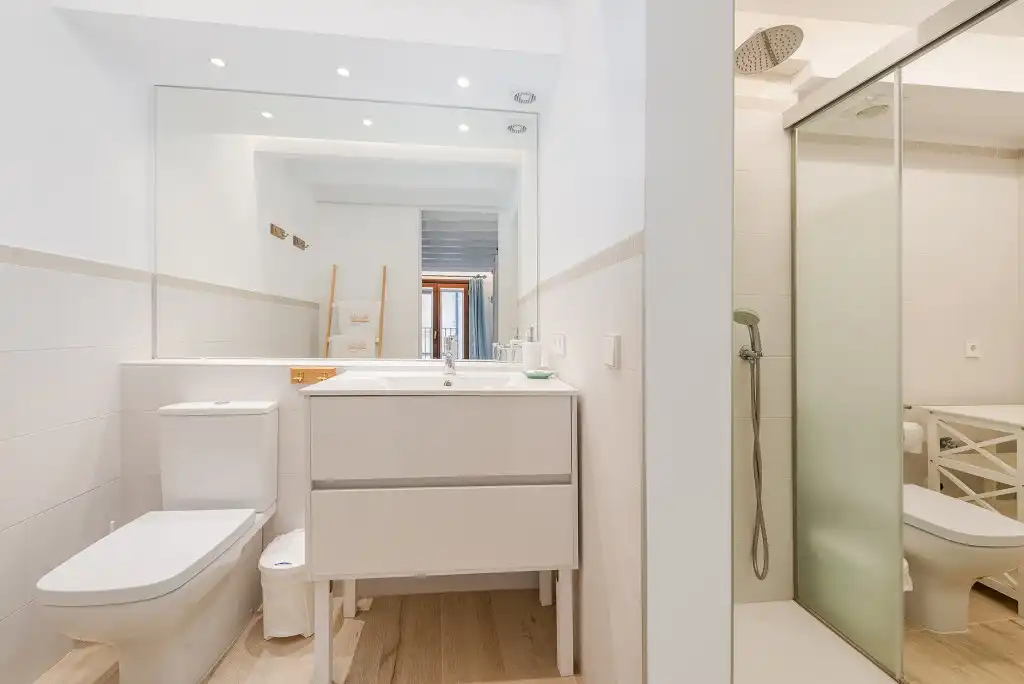 Bany de Apartament en venda en Pollença amb Aire condicionat, Moblat i Internet