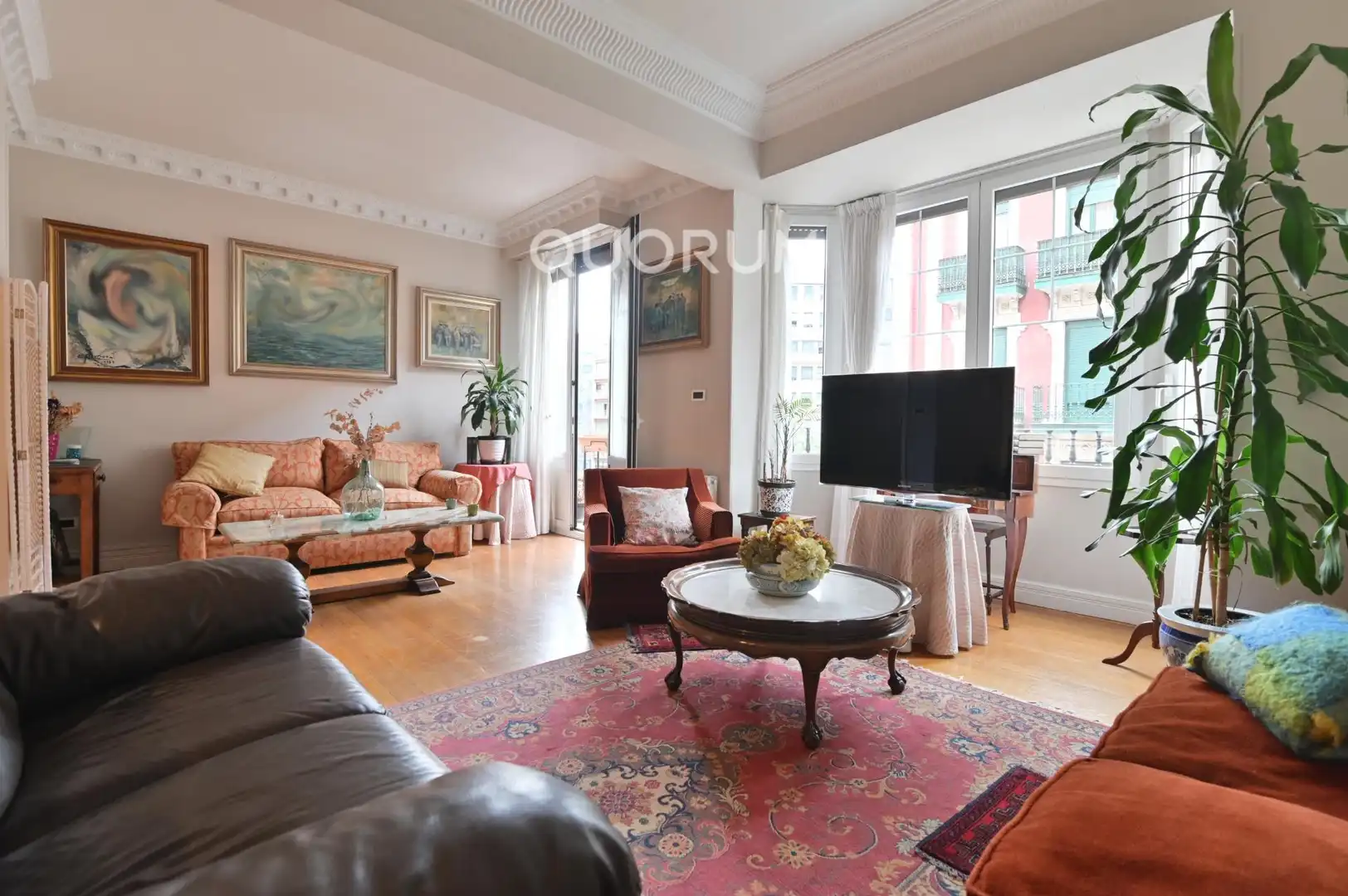 Sala de estar de Piso en venta en Bilbao  con Calefacción y Balcón