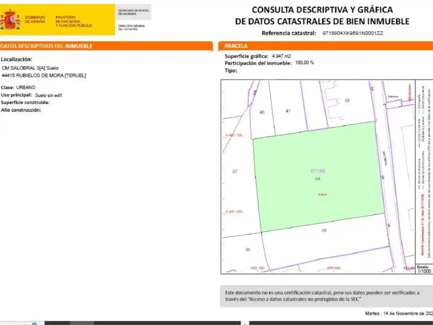 Residencial en venda en Rubielos de Mora