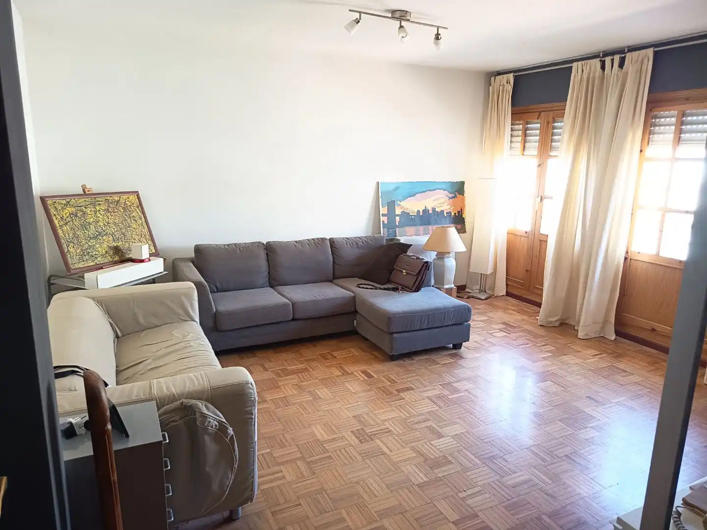 Wohnzimmer von Wohnung zum Verkauf in Buñuel mit Heizung, Parkett und Terrasse