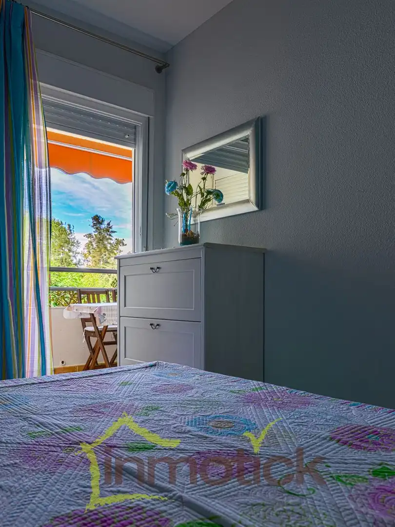 Schlafzimmer von Wohnung zur Miete in El Portil mit Möbliert