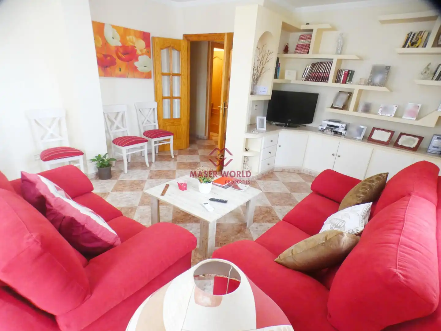 Sala de estar de Ático en venta en Mazarrón con Aire acondicionado, Calefacción y Terraza