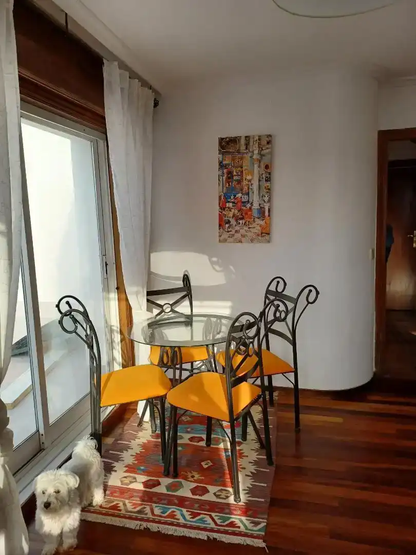 Esszimmer von Dachboden zur Miete in Pontevedra Capital  mit Parkett, Abstellraum und Möbliert