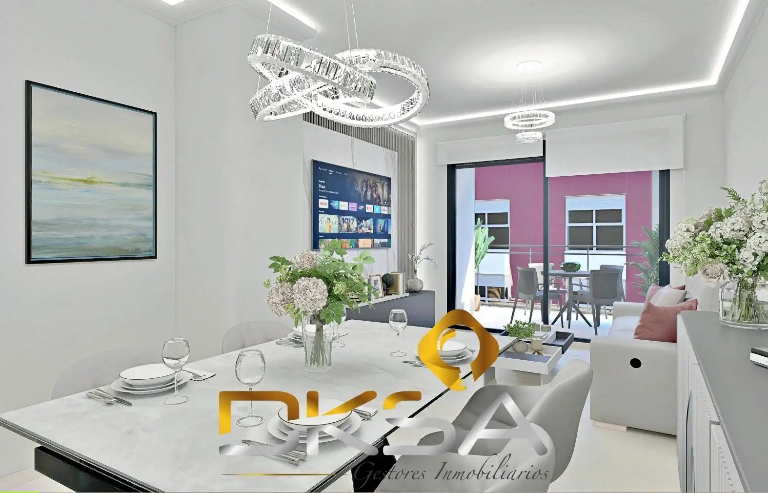 Comedor de Piso en venta en Castellón de la Plana / Castelló de la Plana con Aire acondicionado, Calefacción y Jardín privado