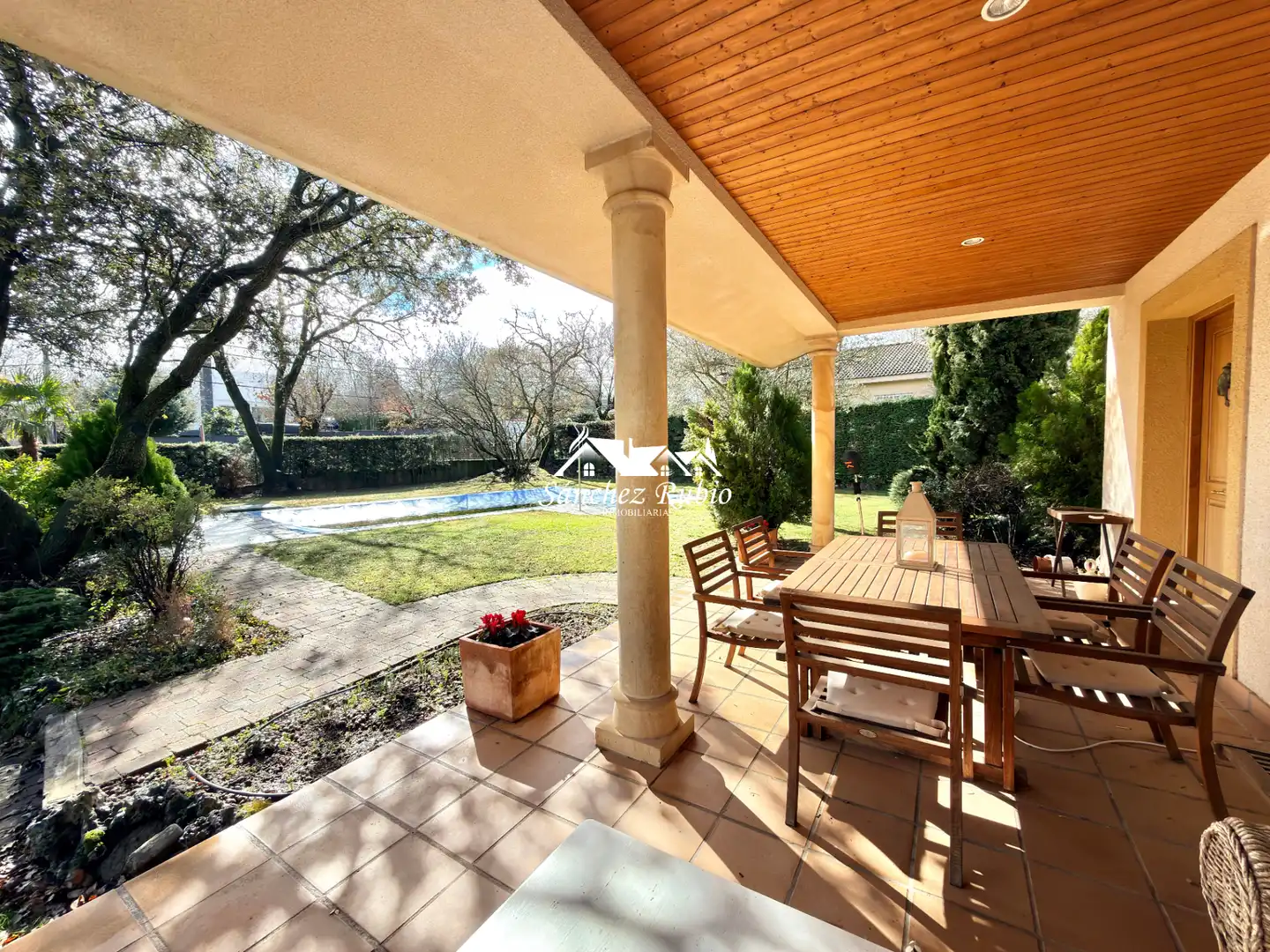 Terrassa de Casa o xalet en venda en Galapagar amb Calefacció, Jardí privat i Terrassa