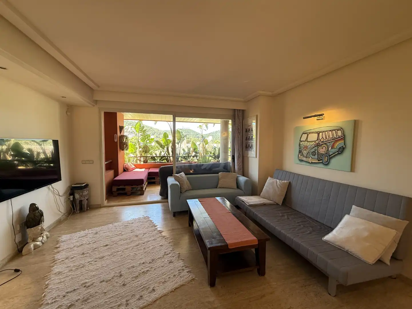 Sala de estar de Apartamento en venta en Santa Eulària des Riu con Aire acondicionado, Calefacción y Terraza