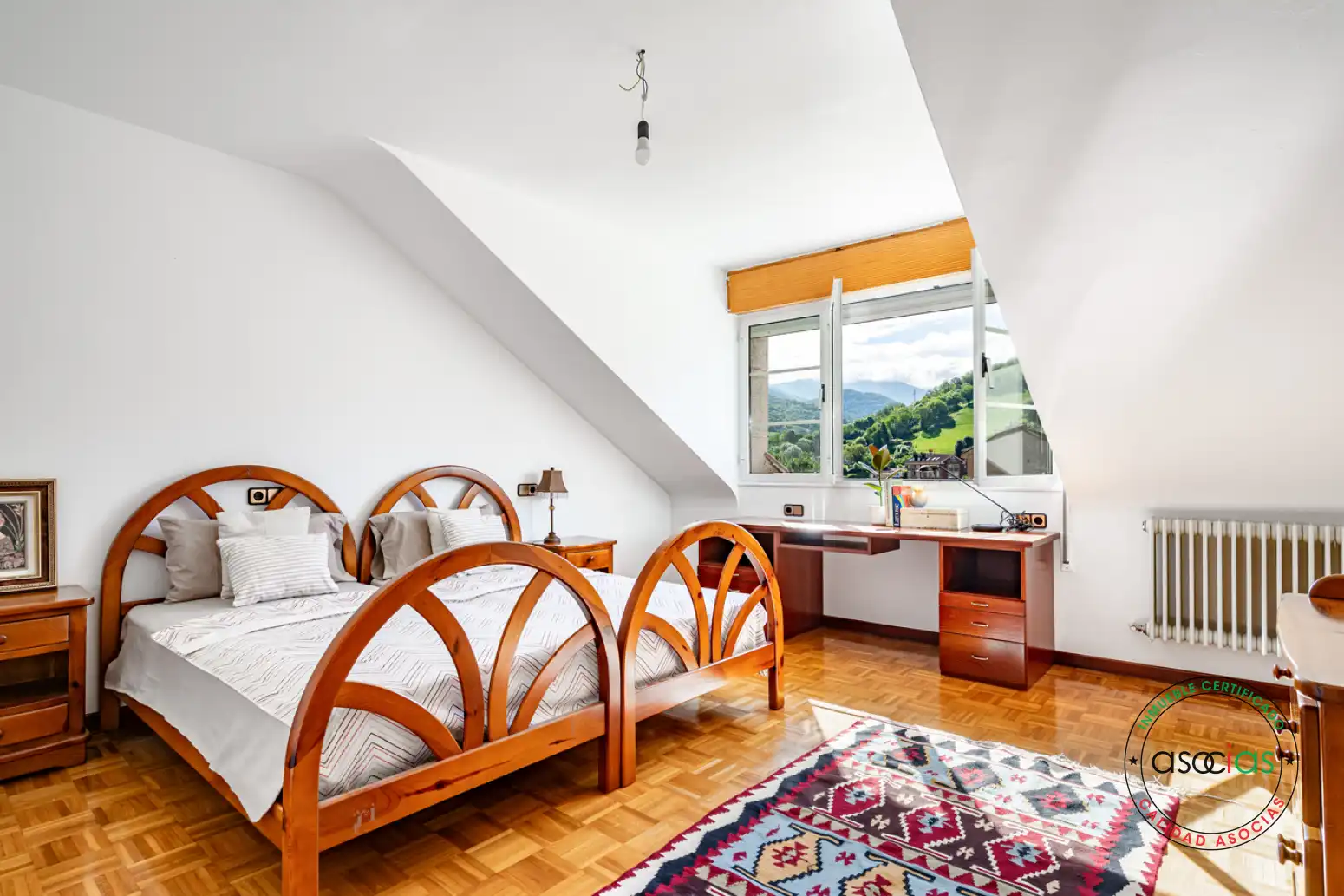 Bedroom of Attic for sale in Lena  with Heating, Parquet flooring and Terrace