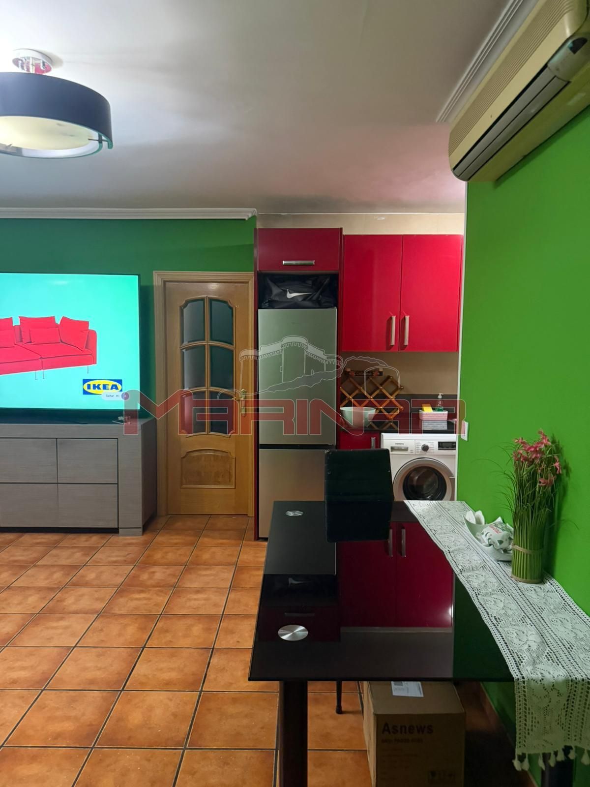 Kitchen of Flat for sale in  Madrid Capital  with Air Conditioner, Heating and Terrace