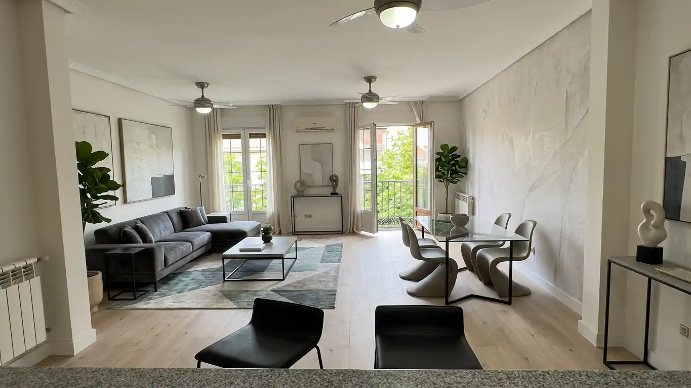 Sala de estar de Dúplex de alquiler en Villaviciosa de Odón con Aire acondicionado, Calefacción y Parquet