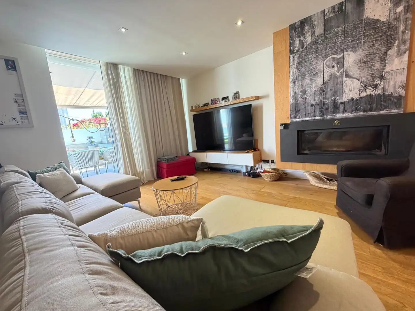 Sala d'estar de Casa adosada en venda en  Palma de Mallorca amb Aire condicionat, Calefacció i Parquet